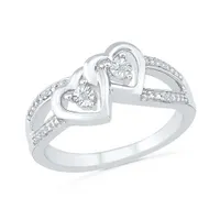 Sterling Silver Diamond Promise Ring