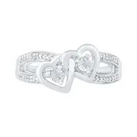 Sterling Silver Diamond Promise Ring