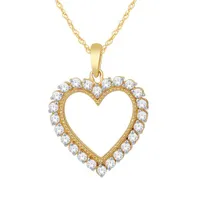 10K Yellow Gold 0.50CTW Heart Pendant