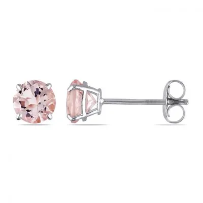 Julianna B 14K White Gold Morganite Stud Earrings