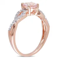 Julianna B 10K Rose Gold Morganite & Diamond Infinity Engagement Ring