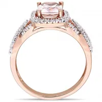 Julianna B 10K Rose Gold Morganite & Diamond Infinity Engagement Ring