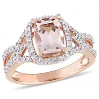 Julianna B 10K Rose Gold Morganite & Diamond Ring