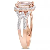 Julianna B 10K Rose Gold Morganite & Diamond Ring