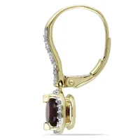 Julianna B 10K Yellow Gold Garnet & Diamond Earrings