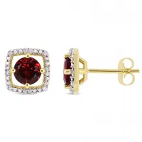 Julianna B 10K Yellow Gold Garnet & Diamond Earrings