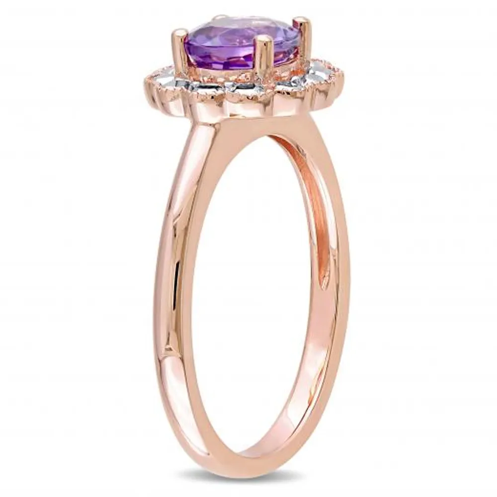 Julianna B 10K Rose Gold Amethyst Fashion Ring