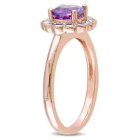 Julianna B 10K Rose Gold Amethyst Fashion Ring