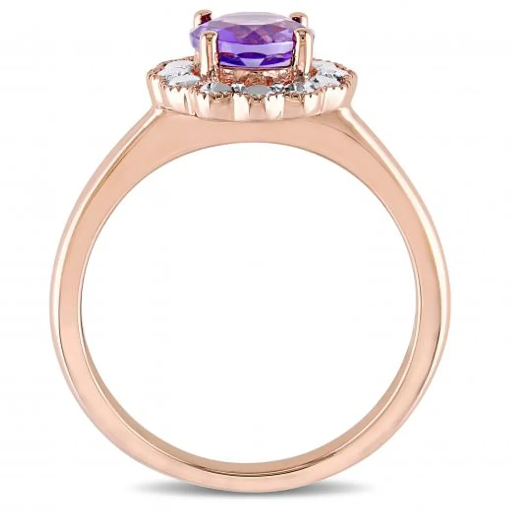 Julianna B 10K Rose Gold Amethyst Fashion Ring