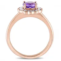 Julianna B 10K Rose Gold Amethyst Fashion Ring