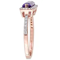 Julianna B 14K Rose Gold Amethyst & 0.25CT Diamond Fashion Ring