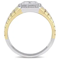 Diamore 10K White & Yellow Gold 0.50CTW Diamond Gents Ring