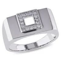 Diamore 14K White Gold 0.20CTW Diamond Gents Ring