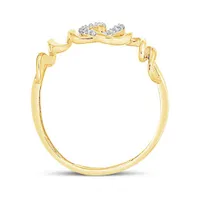 10K Yellow Gold Diamond Mom Ring