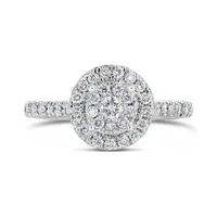 10K White Gold 0.50CTW Diamond Fashion Ring