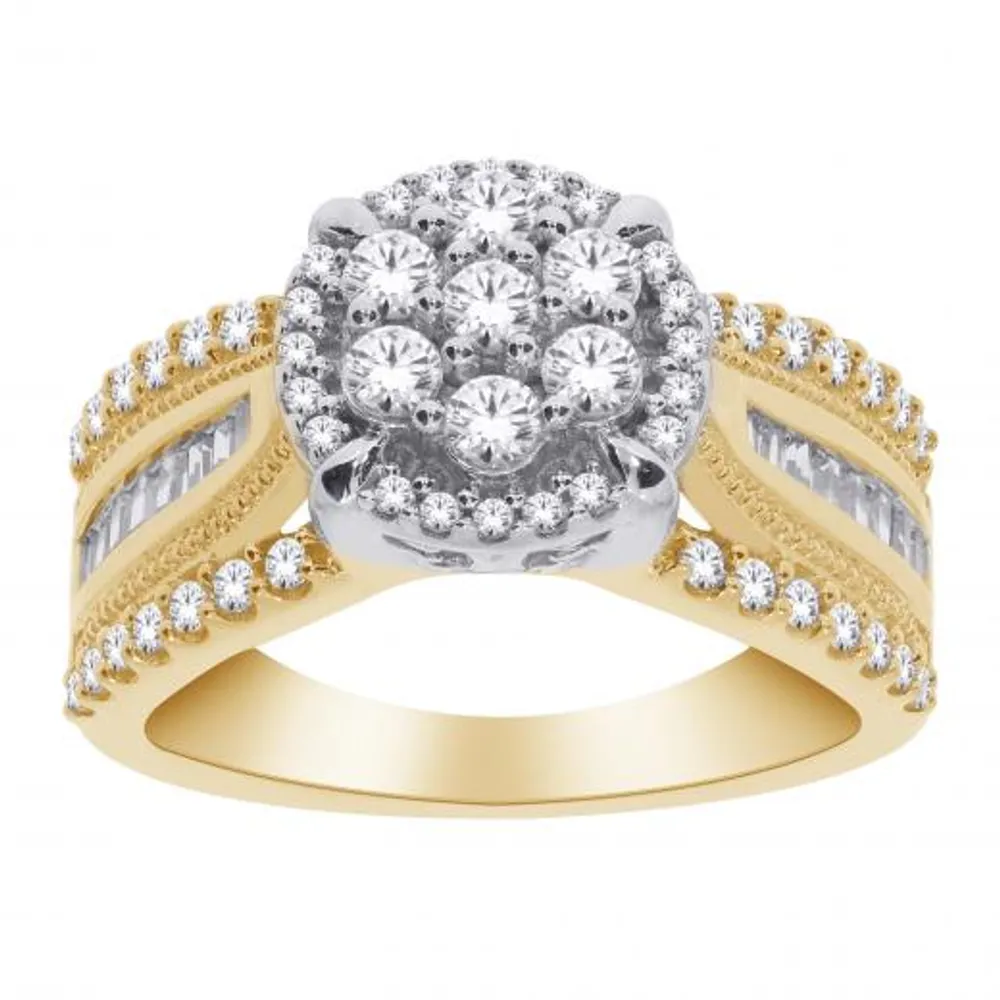 10K Yellow Gold 1.00CTW Fashion Diamond Ring