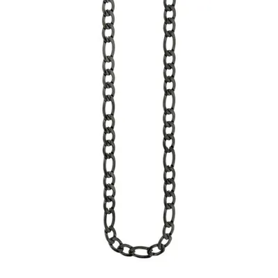 SteelX Stainless Steel 20" Black Figaro Chain