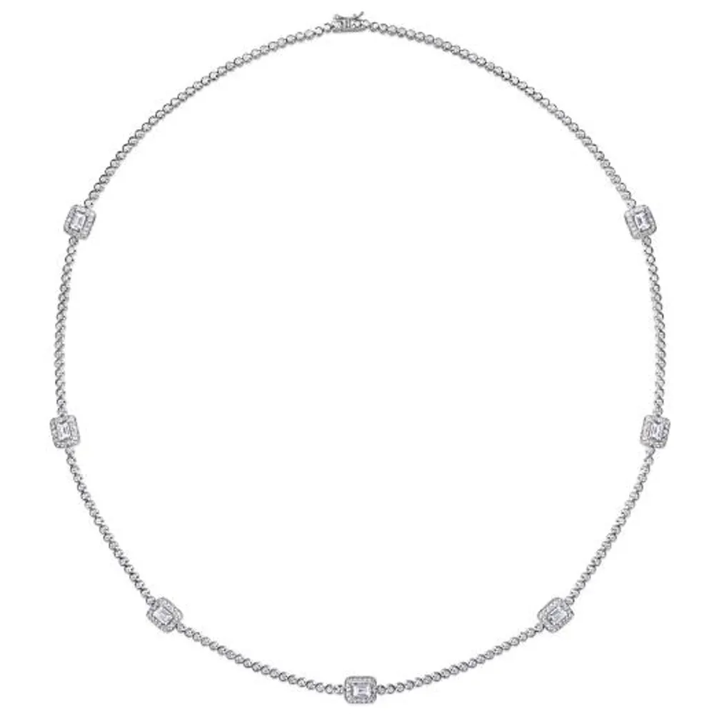 Julianna B Sterling Silver Cubic Zirconia Necklace