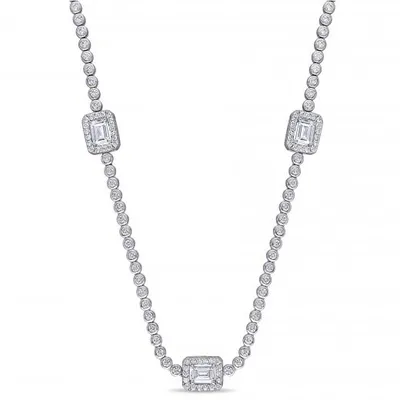 Julianna B Sterling Silver Cubic Zirconia Necklace