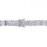 Julianna B Sterling Silver Baguette & Round-Cut Cubic Zirconia Tennis Bracelet