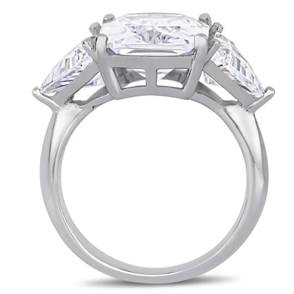 Julianna B Sterling Silver Cubic Zirconia Three-Stone Ring