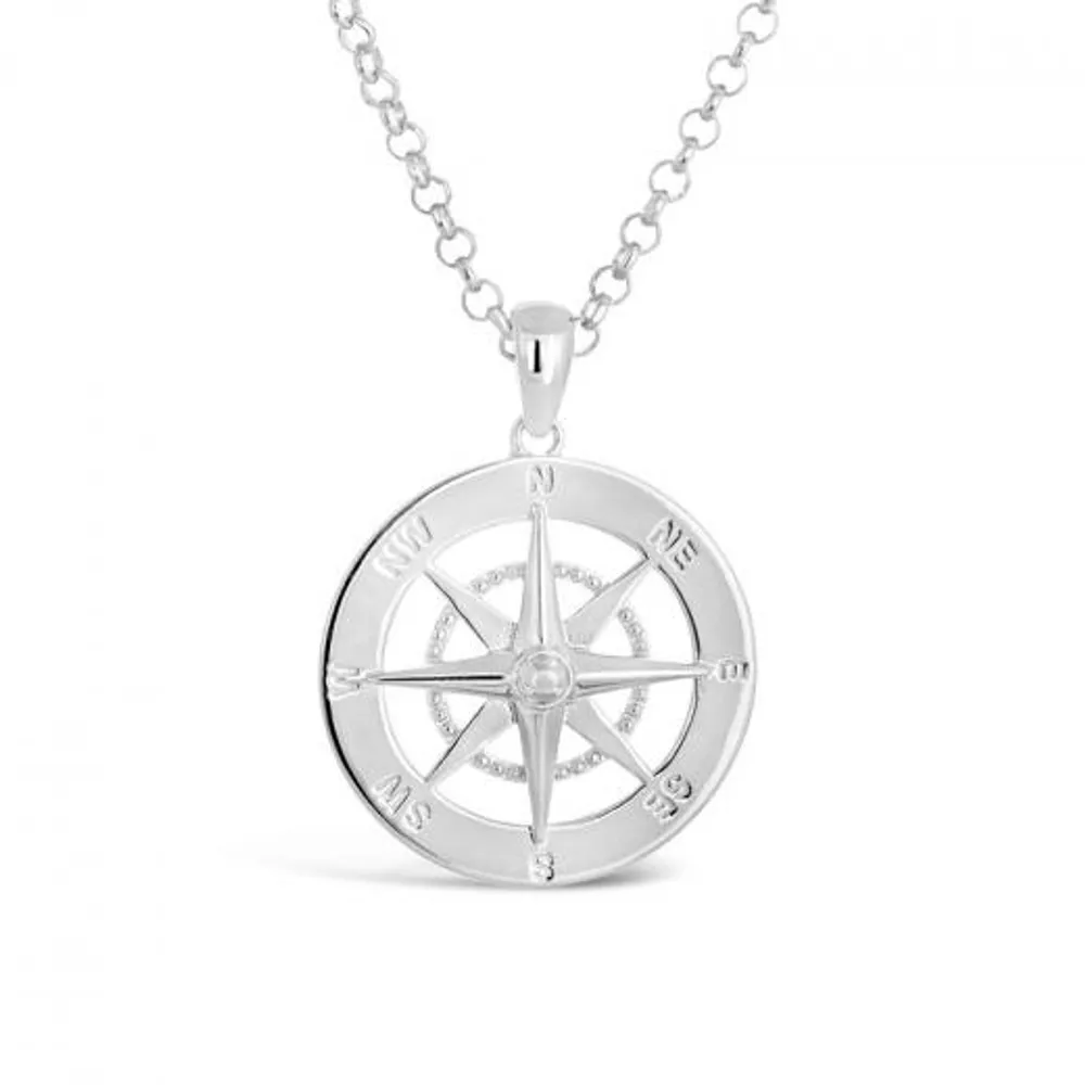 Sterling Silver 22" Nautical Compass