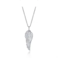 Sterling Silver 22" Wing Pendant