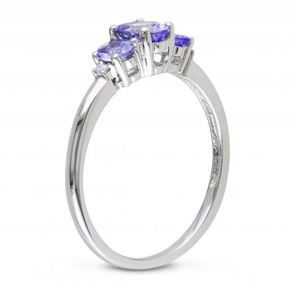 Julianna B 10K White Gold Tanzanite & 0.02CT Diamond Ring