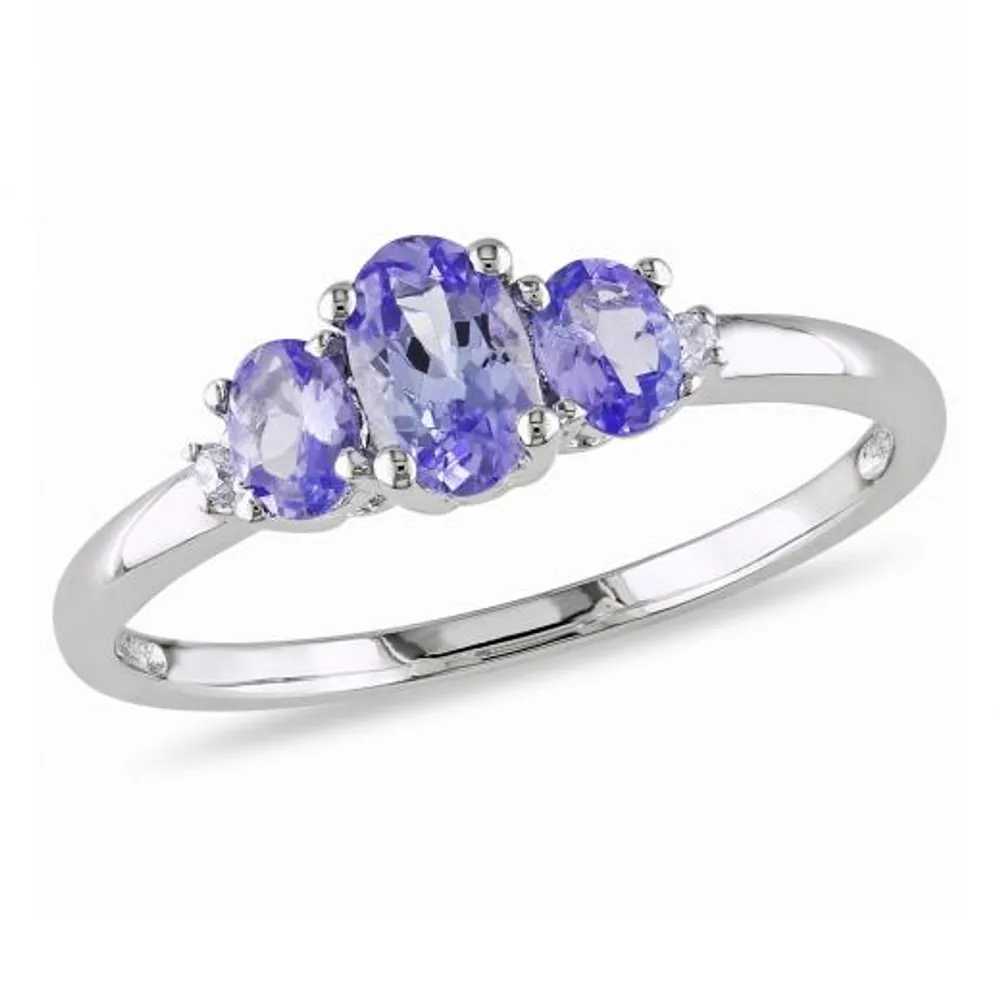 Julianna B 10K White Gold Tanzanite & 0.02CT Diamond Ring