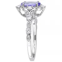 Julianna B 14K White Gold Tanzanite 0.06CT Diamond & White Sapphire Ring