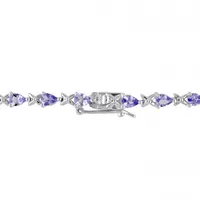 Julianna B Sterling Silver 7" Tanzanite Bracelet