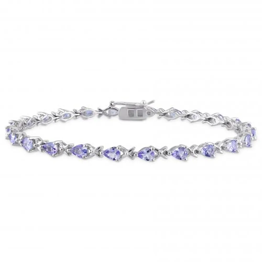 Julianna B Sterling Silver 7" Tanzanite Bracelet