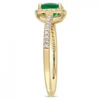 Julianna B 14K Yellow Gold Emerald & 0.20CT Diamond Fashion Ring