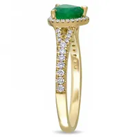 Julianna B 14K Yellow Gold Emerald & 0.25CT Diamond Fashion Ring