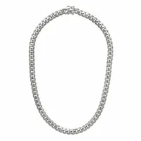 Sterling Silver 24" 7mm Miami Cuban Chain