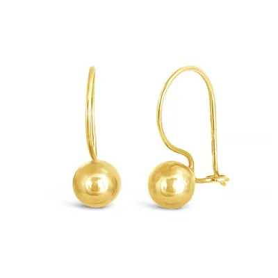 10K Yellow Gold Ball Earrings