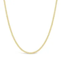 10K Yellow Gold 28" 2.1mm Semi-Solid Miami Cuban Chain