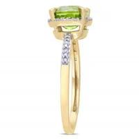 Julianna B 10K Yellow Gold Peridot & 0.05CT Diamond Fashion Ring