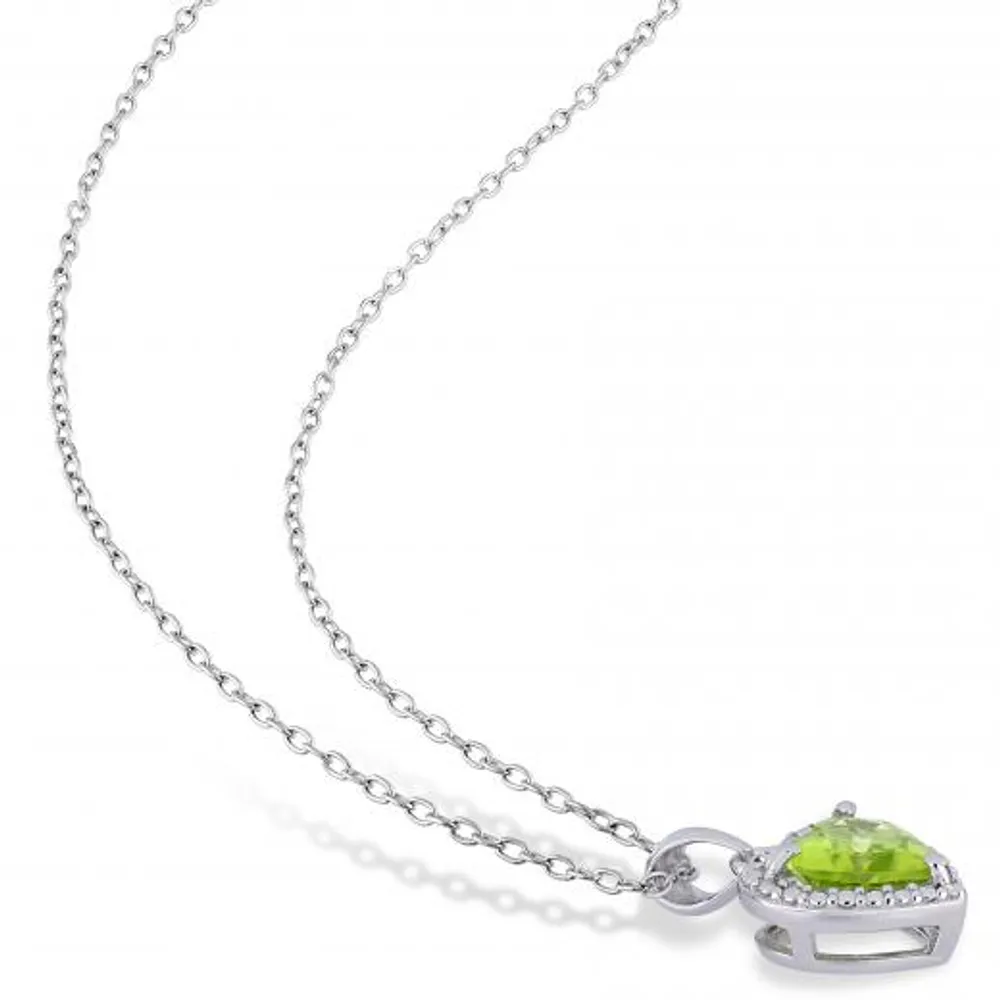 Julianna B Sterling Silver Peridot Fashion Pendant with Chain