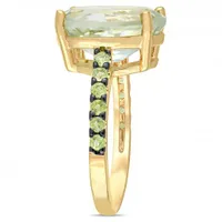 Julianna B Sterling Silver Green Quartz & Peridot Fashion Ring