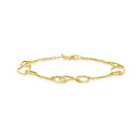 10K Yellow Gold Oval Links Bracelet