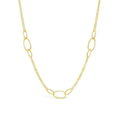 10K Yellow Gold Oval Links Necklace