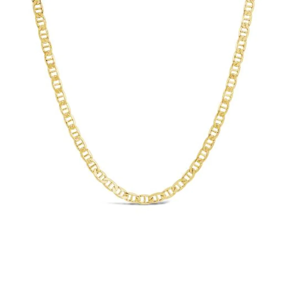 10K Yellow Gold Flat Mariner Necklace