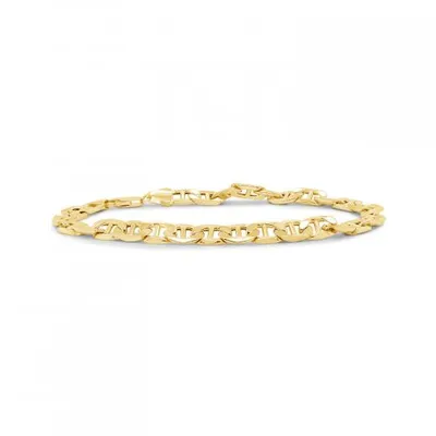 10K Yellow Gold 8.5" 5.8mm Flat Mariner Bracelet