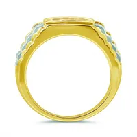10K Yellow & White Gold 0.50CTW Diamond Men's Ring