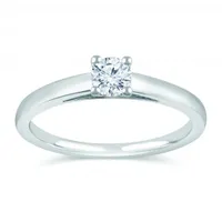 Glacier Fire 14K White Gold 0.30CT Ideal Cut Solitaire Ring