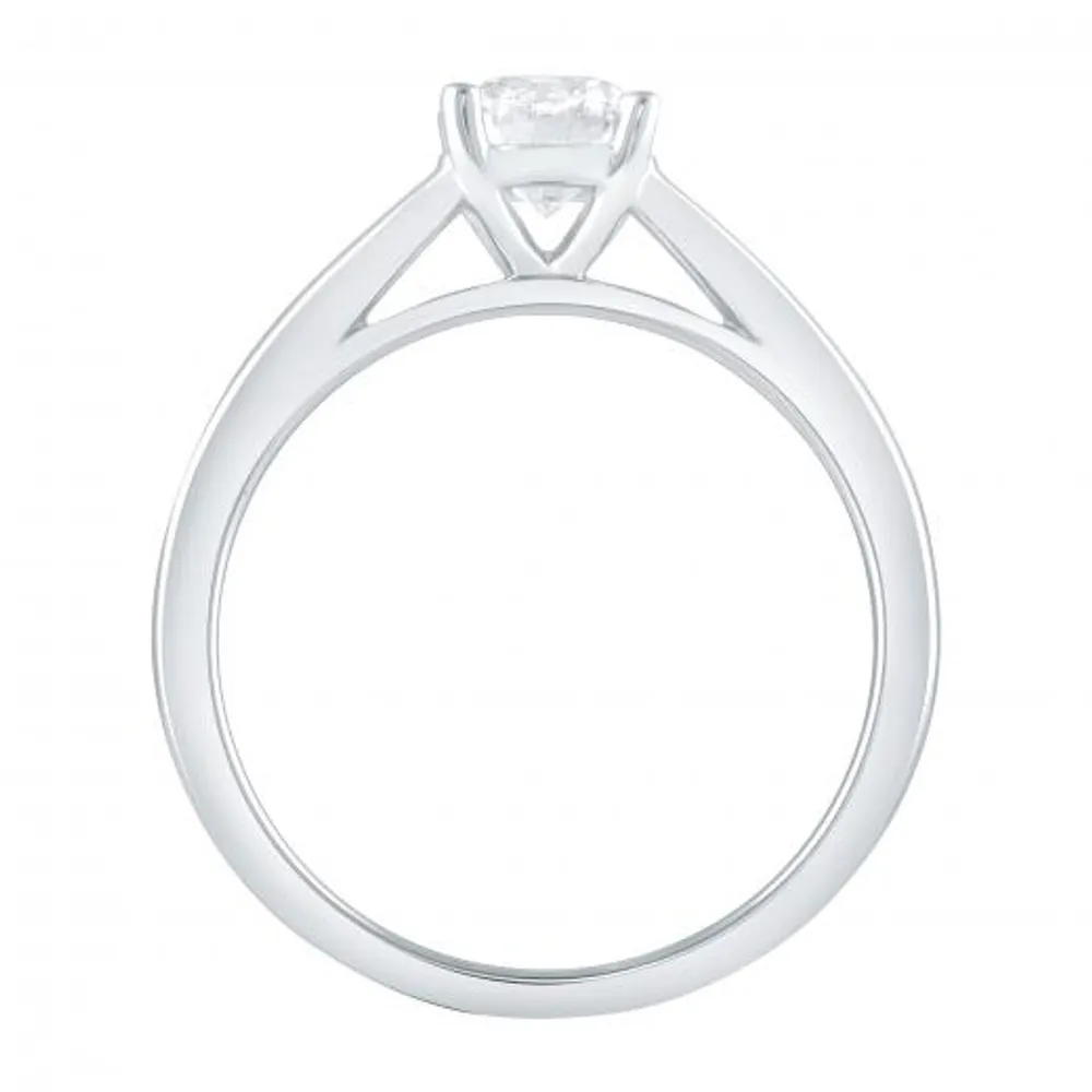 Glacier Fire 14K White Gold 0.70CT Ideal Cut Solitaire Ring