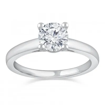 Glacier Fire 14K White Gold 1.00CT Ideal Cut Solitaire Ring