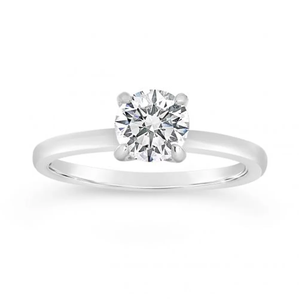 Glacier Fire 14K White Gold 1.00CTW Solitaire Plus Ring