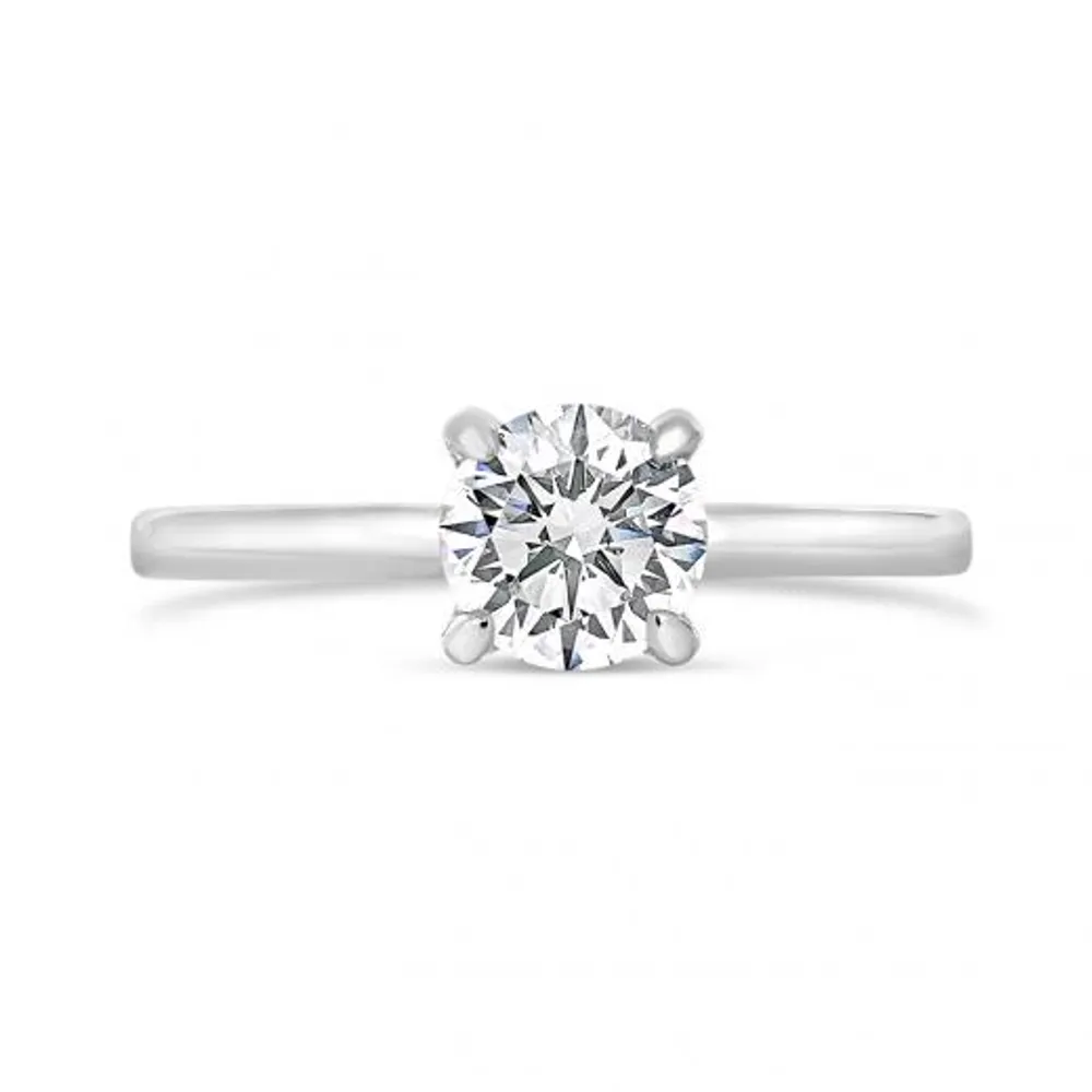 Glacier Fire 14K White Gold 1.00CTW Solitaire Plus Ring